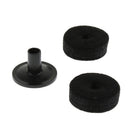 2pcs Drum Set Hi-Hat Cymbal Felts Washers Pads with Cymbal Sleeve Black