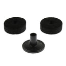 2pcs Drum Set Hi-Hat Cymbal Felts Washers Pads with Cymbal Sleeve Black