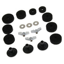 18 Pcs of Set Cymbal Stand Felt Wing Nuts Washers for Percussion Accessory
