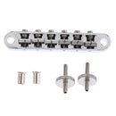 1 Set Adjustable Metal Electric Jazz Guitar Bridge with Screws Silver