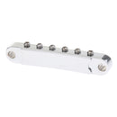 1 Set Adjustable Metal Electric Jazz Guitar Bridge with Screws Silver
