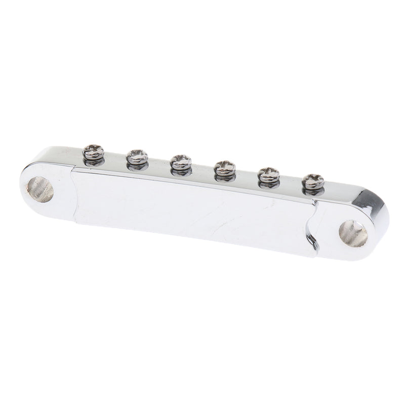 1 Set Adjustable Metal Electric Jazz Guitar Bridge with Screws Silver