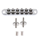 1 Set Adjustable Metal Electric Jazz Guitar Bridge with Screws Silver