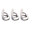 3 Pieces of Set Silver Guitar Adjustable Finger Pick Plectrums for Guitar