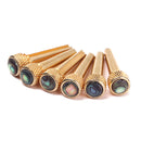 6pcs Copper Guitar Mandolin Bridge Nails String Pins with Shell Dot