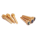 6pcs Copper Guitar Mandolin Bridge Nails String Pins with Shell Dot