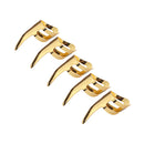 5x Golden Guitar Finger Picks Plectrums Slide Stainless Steel Finger Picks