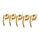 5x Golden Guitar Finger Picks Plectrums Slide Stainless Steel Finger Picks