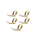 5x Golden Guitar Finger Picks Plectrums Slide Stainless Steel Finger Picks