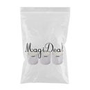 3 Pcs Volume Tone Control Metal Knob Silver With Pearl For Guitar Bass