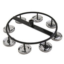 4 Pairs Hi Hat Tambourine Jingle Ring Hand Percussion Instrument