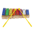 1 Set Wooden Kids Toys 8 Notes Xylophone Sound Brick Block with 2Pcs Mallets Sticks