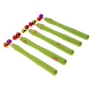 Pack of 5 Wooden Bean Sprouts Shape Jingle Bell Handbells Children Toys