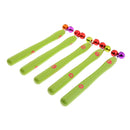 Pack of 5 Wooden Bean Sprouts Shape Jingle Bell Handbells Children Toys