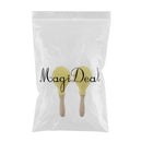 2 Pieces Wooden Handle Maraca Rattles Shaker Sand Hammer Toy for Kids Students -Music Instrument Learning