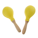 2 Pieces Wooden Handle Maraca Rattles Shaker Sand Hammer Toy for Kids Students -Music Instrument Learning