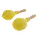 2 Pieces Wooden Handle Maraca Rattles Shaker Sand Hammer Toy for Kids Students -Music Instrument Learning