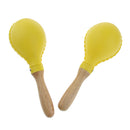 2 Pieces Wooden Handle Maraca Rattles Shaker Sand Hammer Toy for Kids Students -Music Instrument Learning