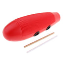Plastic Guiro with 2 Scrapers, Latin Percussion Musical Instrument, Red