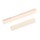 Acoustic Ukulele Mini Guitar Bridge Saddle Nut Set Natural Cattle Bone