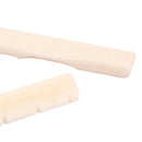 Acoustic Ukulele Mini Guitar Bridge Saddle Nut Set Natural Cattle Bone