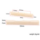 Acoustic Ukulele Mini Guitar Bridge Saddle Nut Set Natural Cattle Bone