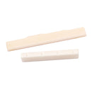 Acoustic Ukulele Mini Guitar Bridge Saddle Nut Set Natural Cattle Bone