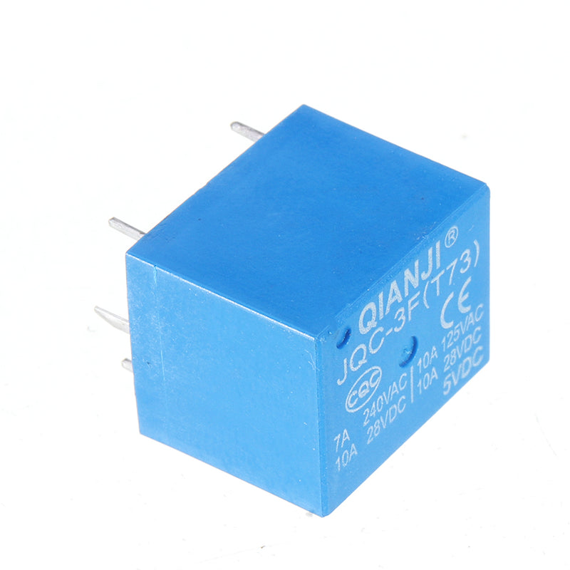 5Pcs QIANJI JQC-3F(T73)-5VDC 12VDC T73 5V 12V 10A 5Pin Relay Module
