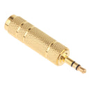 1x 3.5mm 1/8inch Male To 6.5mm 1/4inch Female Stereo Audio Adapter Connector A High Quality Adapter Gold Plug In Metal, Durable