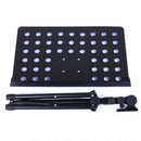 Music Stand with Heavy Duty Black Metal Folding Design Perfect for Instrumental Performance