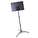 Music Stand with Heavy Duty Black Metal Folding Design Perfect for Instrumental Performance