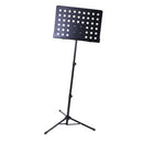 Music Stand with Heavy Duty Black Metal Folding Design Perfect for Instrumental Performance