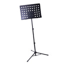 Music Stand with Heavy Duty Black Metal Folding Design Perfect for Instrumental Performance