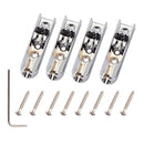 4Pcs Brass Electric Guitar Bridge Saddle with Mounting Screw Wrench