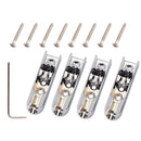 4Pcs Brass Electric Guitar Bridge Saddle with Mounting Screw Wrench