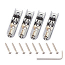 4Pcs Brass Electric Guitar Bridge Saddle with Mounting Screw Wrench