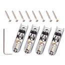 4Pcs Brass Electric Guitar Bridge Saddle with Mounting Screw Wrench
