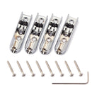 4Pcs Brass Electric Guitar Bridge Saddle with Mounting Screw Wrench
