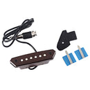 Acoustic Guitar Soundhole Transducer Pickup Preamp with Endpin Plug