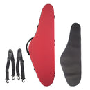 Triangular Carbon Fiber Violin Storage Case 4/4 Full Size, Backpack Style, Frosted Red