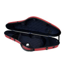 Triangular Carbon Fiber Violin Storage Case 4/4 Full Size, Backpack Style, Frosted Red