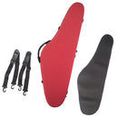Triangular Carbon Fiber Violin Storage Case 4/4 Full Size, Backpack Style, Frosted Red