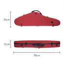 Triangular Carbon Fiber Violin Storage Case 4/4 Full Size, Backpack Style, Frosted Red