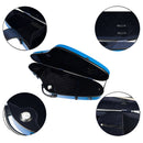 Triangular Violin Hard Case 4/4 Full Size Carbon Fiber, Built-in Hygrometer Gloss Blue