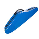 Triangular Violin Hard Case 4/4 Full Size Carbon Fiber, Built-in Hygrometer Gloss Blue