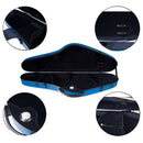 Triangular Violin Hard Case 4/4 Full Size Carbon Fiber, Built-in Hygrometer Frosted Blue