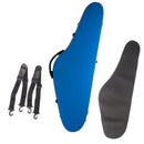 Triangular Violin Hard Case 4/4 Full Size Carbon Fiber, Built-in Hygrometer Frosted Blue