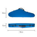 Triangular Violin Hard Case 4/4 Full Size Carbon Fiber, Built-in Hygrometer Frosted Blue