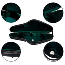 Triangular Violin Hard Case 4/4 Full Size Carbon Fiber, Built-in Hygrometer Frosted Black