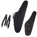 Triangular Violin Hard Case 4/4 Full Size Carbon Fiber, Built-in Hygrometer Frosted Black